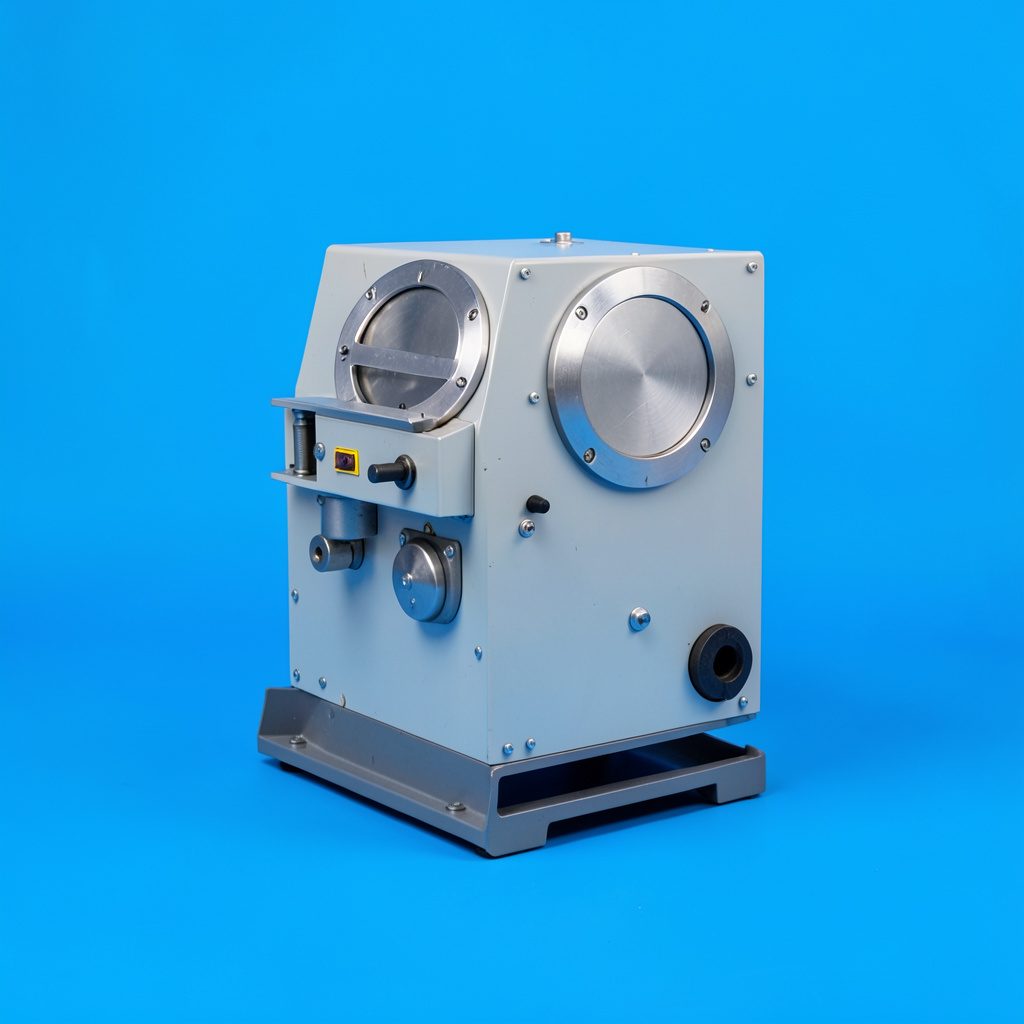 MTW trapezium grinding mill with its distinctive roller assembly on a seamless studio backdrop, highlighting precision-machined components in muted industrial tones.