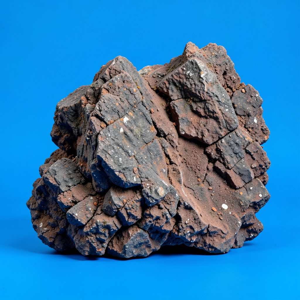 Industrial quarry setting with heavy crushing machinery processing hard rock under a clear sky, conveying rugged durability and large-scale mining operations.